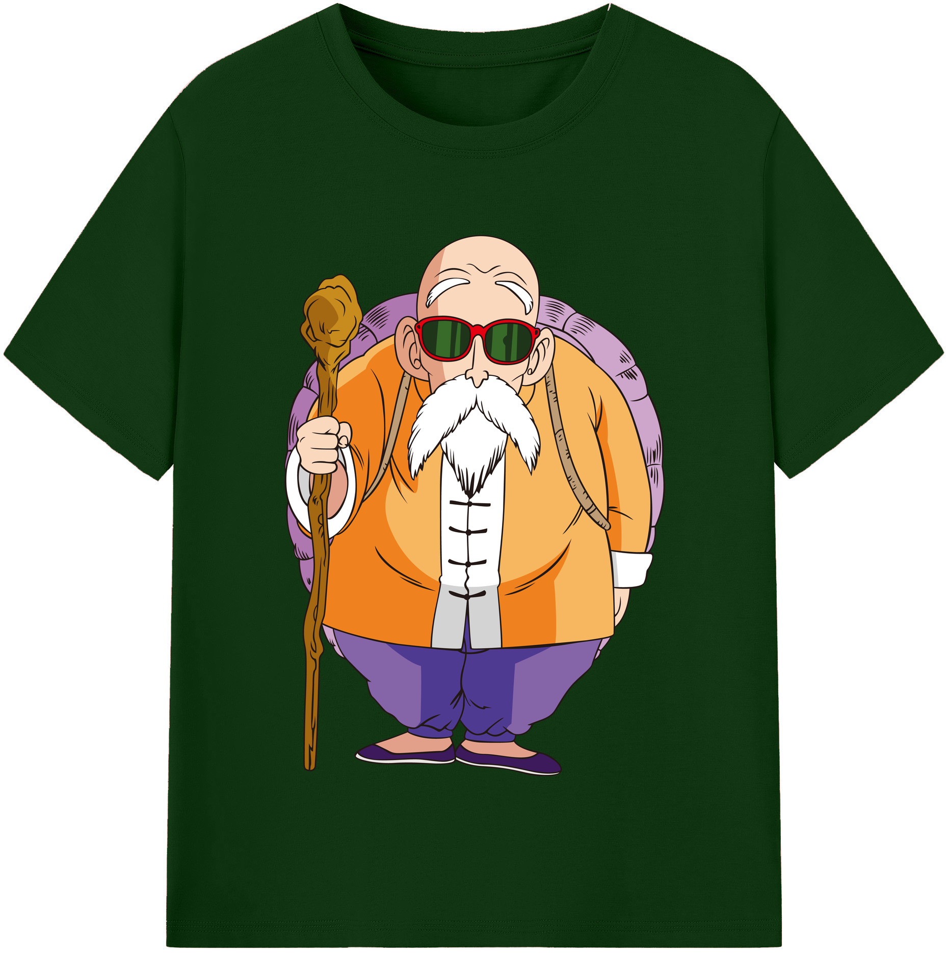 （画像用） ドラゴンボール 亀仙人（かめせんにん） DRAGON BALL Master Roshi Kame Sennin 綿100％半袖Tシャツ（フロントプリント）